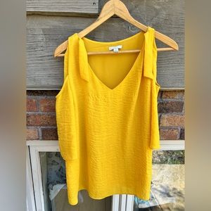 EST.1946 yellow off the shoulder blouse
